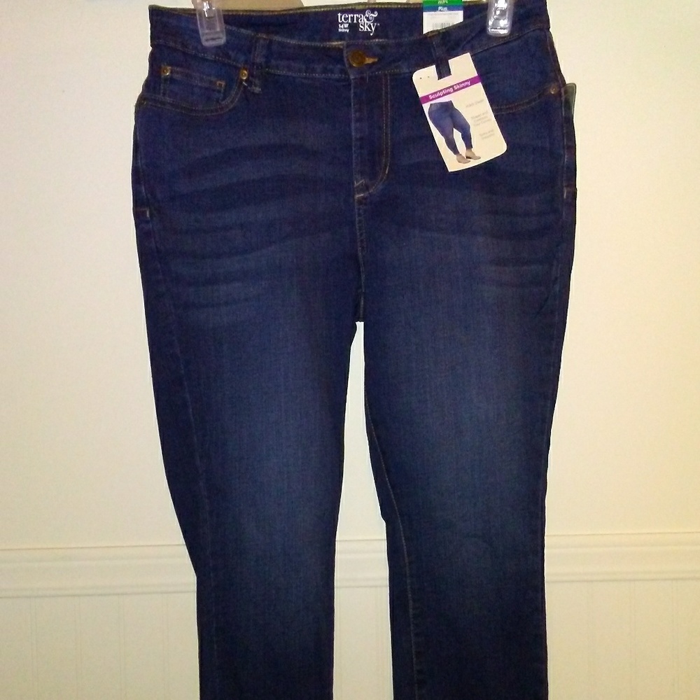 Terra&Sky Sculpting Skinny Mid Rise Plus Size Jean